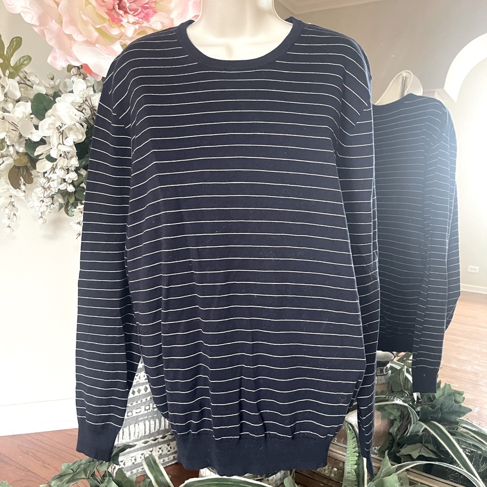 Ralph Lauren Navy Striped Sweater